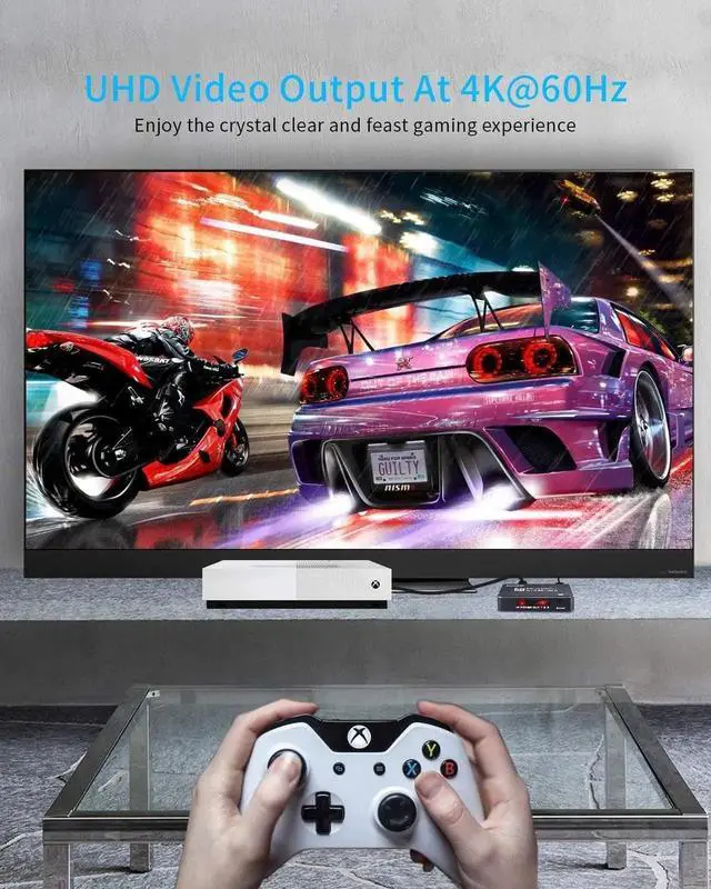 Alt view image 5 of 7 - HDMI Switch 4K@60Hz, 5 Port HDMI 2.0 Switcher Selector 5 in 1 Out HDMI Switch with IR Remote Control, Supports 4K HDR10 HDCP 2.2 3D Dolby for Nintendo Switch,Xbox PS5/PS4,Fire Stick and More