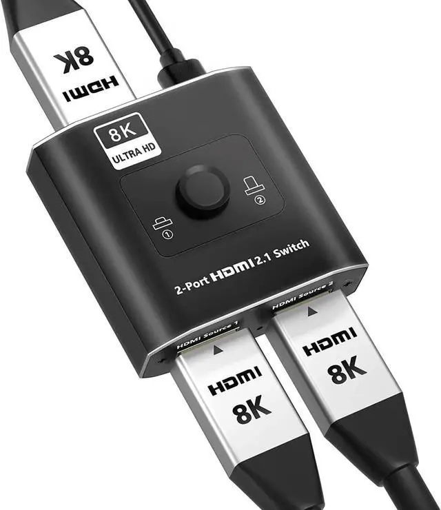 Main image of JAENFONG HDMI Switch 8k Ultra HD 2 in 1 Out, 48Gbps High-Speed HDMI 2.1 Switcher, Support 8K@60Hz, 4K@120Hz, 1080P@240Hz, Compatible with Xbox X, PS5, TV, Monitors OZ8Q2