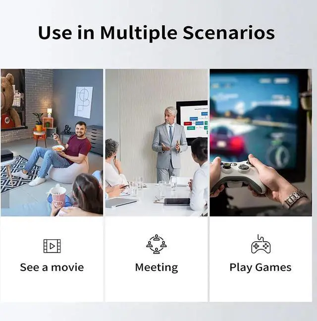 Alt view image 6 of 7 - JAENFONG HDMI Switch 8K 60Hz,  HDMI 2.1 Switcher 3 in 1 Out, 3 Port HDMI Selector Box Support HDCP 2.3 HDR 3D 48Gbps for Xbox PS4 Roku HDTV Monitor, with Pigtail Cable, OZ8Q3-1