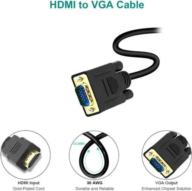 Alt view image 2 of 3 - JAENFONG HDMI-compatible To DVI-D Adapter Video Cable HDMI-compatible Male To DVI Male To HDMI-compatible To DVI Cable 1080p 6.6ft