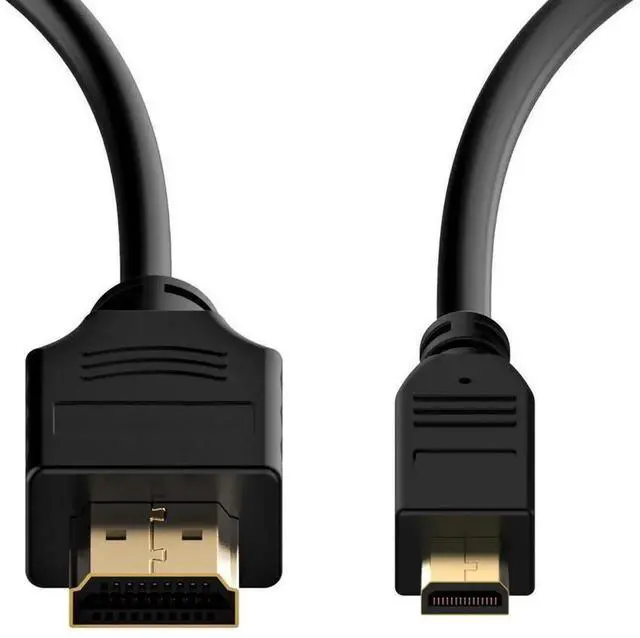 Alt view image 7 of 7 - JAENFONG Micro HDMI to HDMI Cable, High-Speed HDMI to Micro HDMI HDTV Cable - 3.3FT Supports Ethernet, 3D, 4K and Audio Return