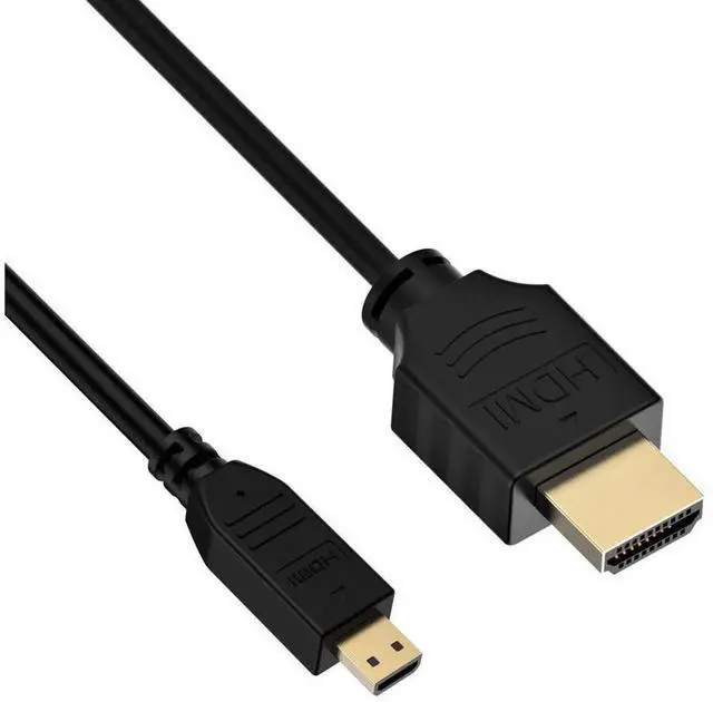 Alt view image 5 of 7 - JAENFONG Micro HDMI to HDMI Cable, High-Speed HDMI to Micro HDMI HDTV Cable - 3.3FT Supports Ethernet, 3D, 4K and Audio Return