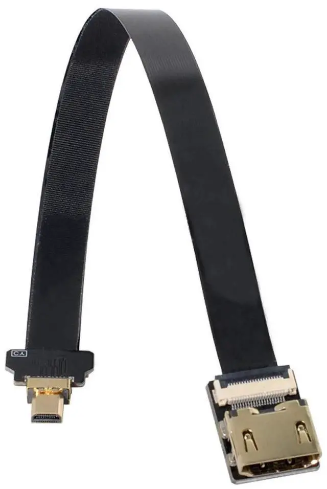 Alt view image 3 of 6 - JAENFONG  HDMI to Micro HDMI Cable CYFPV HDMI Female to Micro HDMI Male Extension FPC Flat Cable 1080P for FPV HDTV Multicopter Aerial Photography