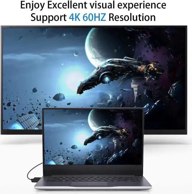 Alt view image 5 of 7 - JAENFONG Mini HDMI to Standard HDMI Cable HDMI to Mini HDMI Cable Ultra-Thin Left Angled 90 Degree Mini HDMI Male to HDMI Male Cable Support 4K Ultra HD 1080p 3D(HDMI 2.0) (15cm/6 inch)