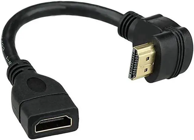 Main image of JAENFONG HDMI Extension Cable High Speed 90Degree Angle HDMI Male to Female Extension Wire Cord HDMI Extender Gold Plated Plugs Black 05FT