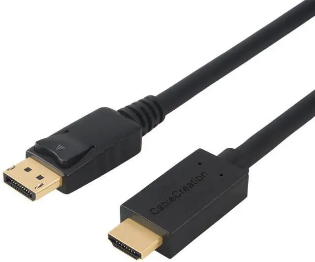 Main image of JAENFONG  4K Active DisplayPort to HDMI Cable 6FT, DP to HDMI Cable DP 1.2 4K x 2K & 3D Audio/Video Monitor Cable,Support Eyefinity Multi-Screen,1.8M / Black