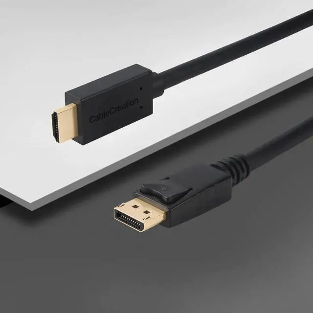 Alt view image 5 of 7 - JAENFONG  4K Active DisplayPort to HDMI Cable 6FT, DP to HDMI Cable DP 1.2 4K x 2K & 3D Audio/Video Monitor Cable,Support Eyefinity Multi-Screen,1.8M / Black