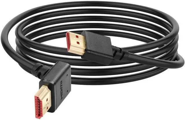 Main image of JAENFONG  8K HDMI 2.1 Right Angle Cable 6.6FT 90 Degree 48Gbps High Speed HDMI Male to Male Cable for 4K@120Hz 8K@60Hz 2K@240Hz (Down Angle)