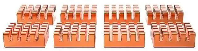 Alt view image 3 of 6 - JAENFONG 8pcs Graphics Memory Heat Sink Pure Copper Heat Sink For Motherboard Graphics Card Sound Card Chip Small Heatsink