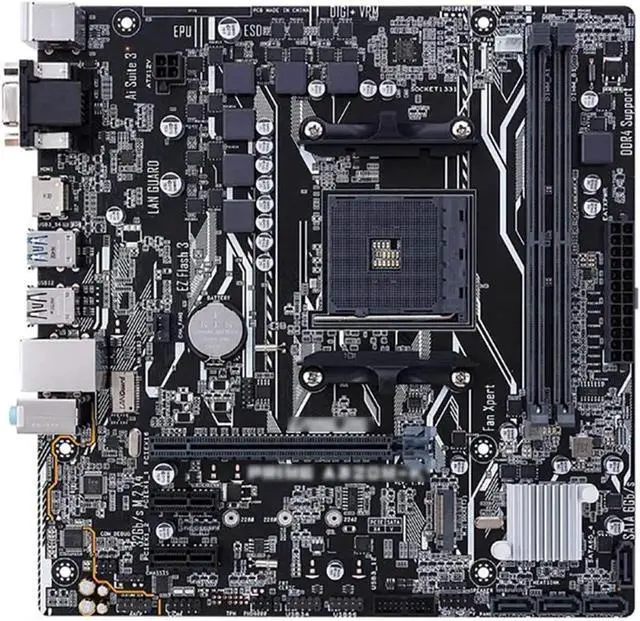 Alt view image 3 of 6 - GIAO Fit forASUS Motherboard Prime A320M-K forAMD Ryzen AM4 DDR4 HDMI VGA M.2 USB 3.1 Micro-ATX Motherboard