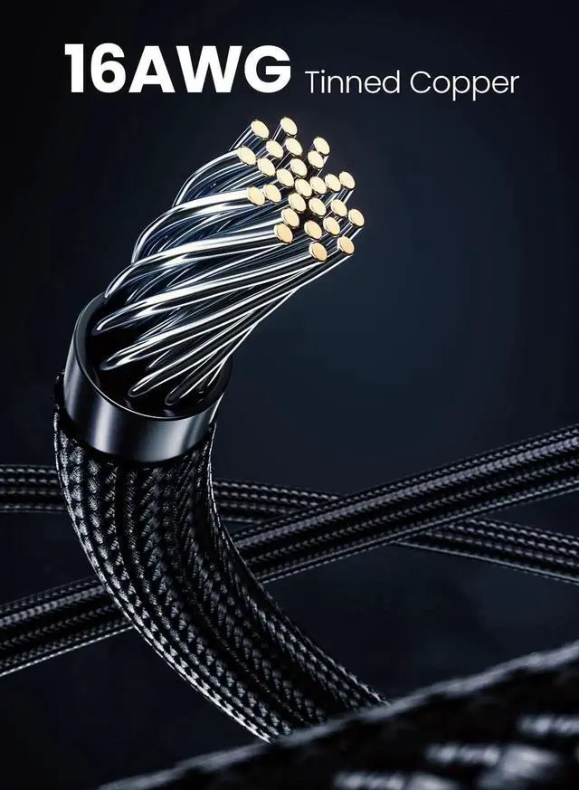 Alt view image 2 of 7 - JAENFONG PCIe 5.1 16Pin GPU Power Cable - 70cm 12V-2x6 PSU Sleeved Cable 600W Male to Male 12VHPWR for Geforce RTX 5090 5080 5070ti 3090Ti 4070 Ti 4080 4090 5070 to ATX 3.1 Modular PSU (Black)