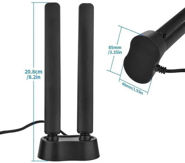 Main image of Tri-Band WiFi 6E Antenna 6GHz 5GHz 2.4GHz 6.0dBi Gaming Omnidirectional for PC Desktop Computer PCIe WiFi 6E Card