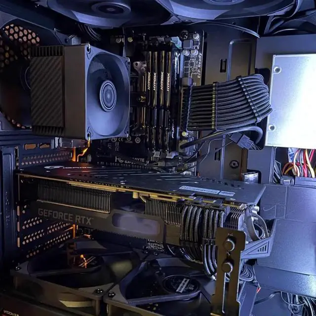 Alt view image 3 of 7 - PSU Cables, 18AWG PSU Cable Extension Kit, 24pin ATX /4+4pin EPS /6+2pin 30CM Length with Cable Combs PCI-E/PC Sleeved Cable for ATX Power Supply (White)