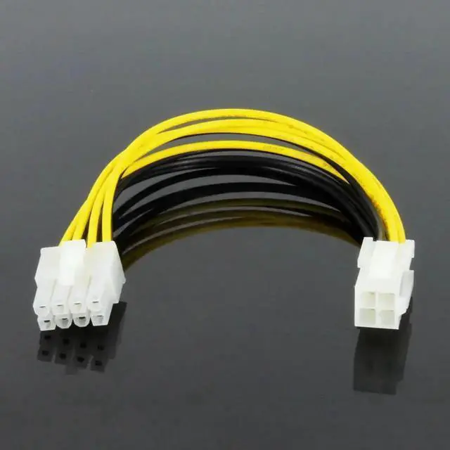 Main image of ATX 4 Pin Female to 8 Pin Male EPS Power Cable Cord Adapter PC Motherboard CPU Power Supply Line Extension Cable