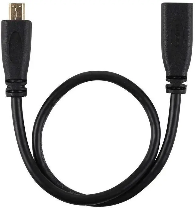 Alt view image 2 of 6 - JAENFONG  30cm HDMI 1.4 Type D Micro HDMI Male to Micro HDMI Female HDMI Extension Cable