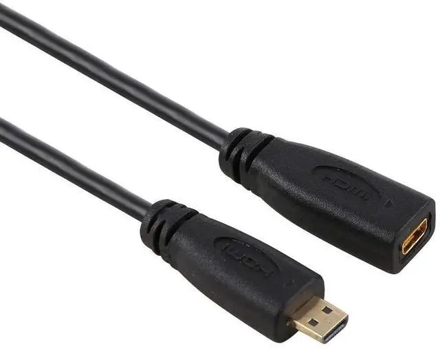 Alt view image 3 of 6 - JAENFONG  30cm HDMI 1.4 Type D Micro HDMI Male to Micro HDMI Female HDMI Extension Cable