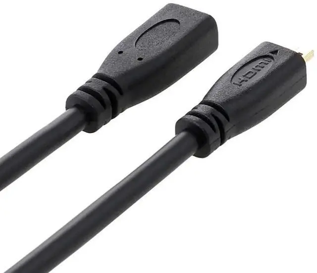 Alt view image 6 of 6 - JAENFONG  30cm HDMI 1.4 Type D Micro HDMI Male to Micro HDMI Female HDMI Extension Cable