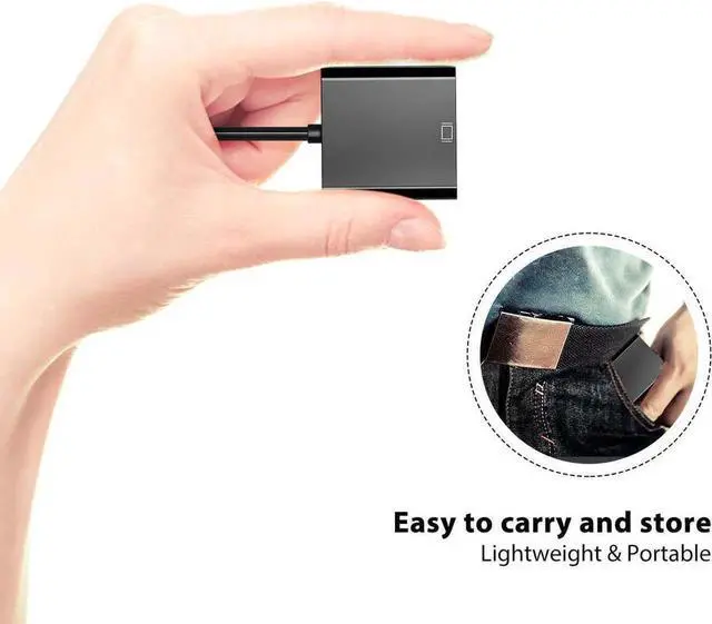 Alt view image 6 of 7 - JAENFONG HDMI to VGA Adapter, HDMI Male to VGA Female Cable with Power and Audio Port for HP Dell Lenovo Laptops, Xbox one, etc