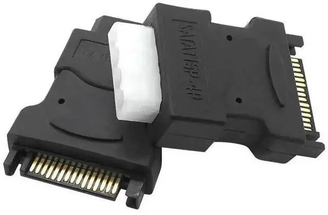 Alt view image 6 of 6 - SATA to Big 4PIN Male Converter to Male SATA 15PIN HDD Power Supply Adapter Hard Disk Female 4Pin Molex IDE Power Support Plug