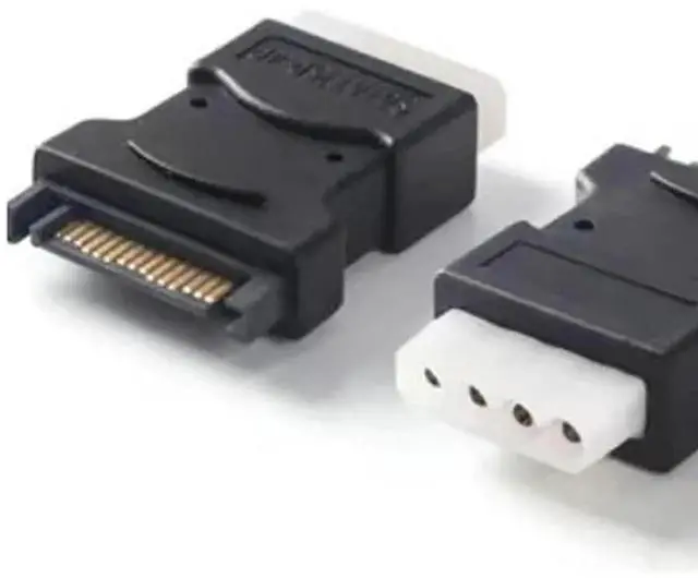 Alt view image 4 of 6 - SATA to Big 4PIN Male Converter to Male SATA 15PIN HDD Power Supply Adapter Hard Disk Female 4Pin Molex IDE Power Support Plug