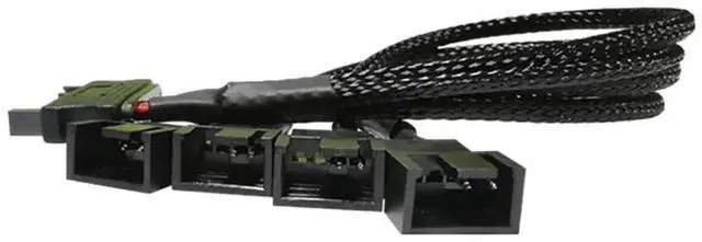 Alt view image 4 of 6 - Cable Splitter Converter for Computer Cooling Fan CPU Motherboard Extension Cable Wire SATA to 4Pin 3Pin Extend Cord Adapter