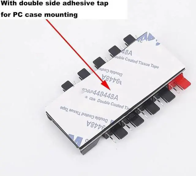 Alt view image 3 of 5 - JAENFONG 10 Ports PWM 4pin CPU Cooler / Case / Chassis Cooling Fan Hub,10 Port 12V 4 Pin Fan PWM Fan Hub Controller,Power by Molex ,16 inches RPM Feedback Cable