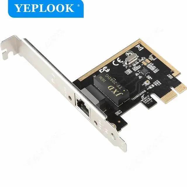 Alt view image 2 of 5 - PCI-Express 1x to Single RJ45 10/100/1000Mbps 1Gbps Gigabit Ethernet Network Card Chipset RT8111H for Desktop PC Computer TXA065