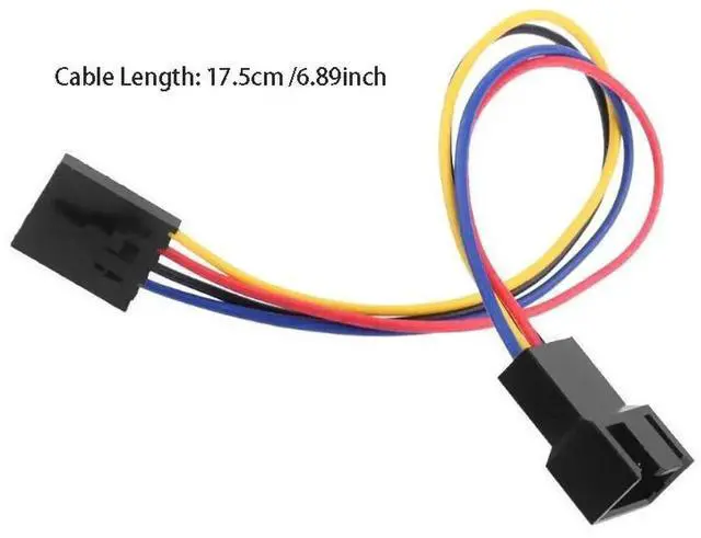 Alt view image 6 of 6 - 5Pin CPU Fan Convert Cable Splitter Extend Wire 4 Strands Line Connect Computer CPU Cooler Fan Adapter Cord 17.5cm