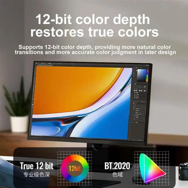 Alt view image 4 of 7 - JAENFONG  Cord 16K 8K 4K UHD HDMI Type-A Male to HDMI 2.2 Male HDTV Cable 96Gbps for HDTV Desktop Laptop Monitor (50cm)