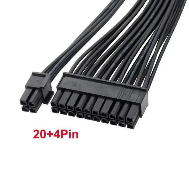 Alt view image 6 of 6 - 24Pin Power Supply Cable Synchronizer Male to Female ATX Mining 30cm Motherboard Dual PSU Extension Cable for Computer Adapter
