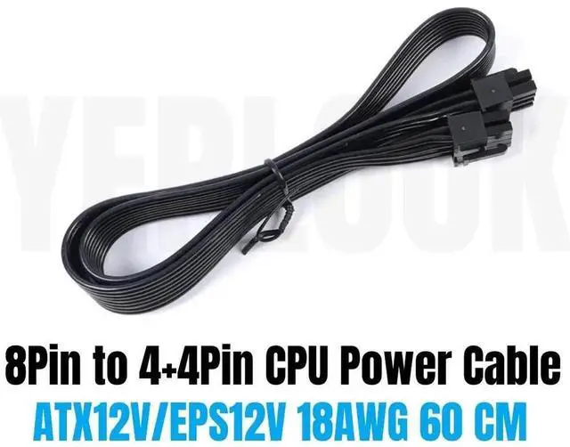 Main image of ForCorsair HX Power, 6Pin to 3 SATA Angled SSD HDD Power Cable for HX1200, HX1000, HX850, HX750 Modular Power, 18AWG 50+15+15CM