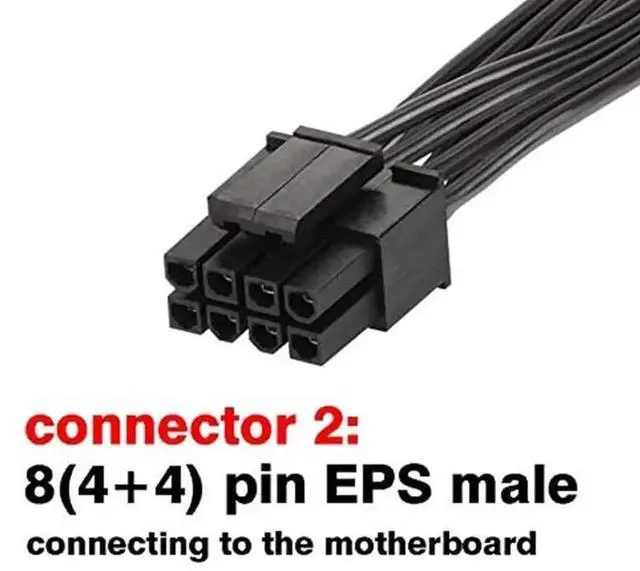 Alt view image 5 of 6 - ForCorsair HX Power, 6Pin to 3 SATA Angled SSD HDD Power Cable for HX1200, HX1000, HX850, HX750 Modular Power, 18AWG 50+15+15CM