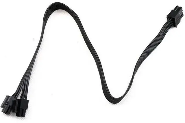 Alt view image 3 of 6 - ForCorsair HX Power, 6Pin to 3 SATA Angled SSD HDD Power Cable for HX1200, HX1000, HX850, HX750 Modular Power, 18AWG 50+15+15CM