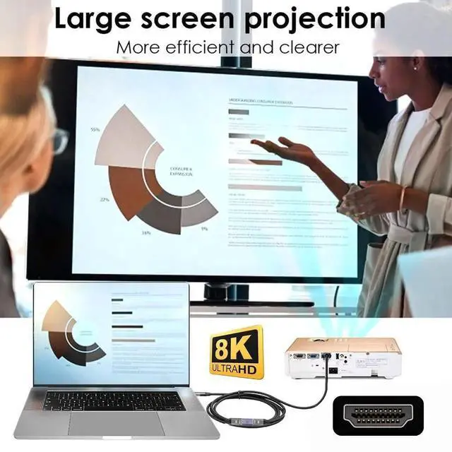 Alt view image 3 of 7 - JAENFONG  8K Cable HDMI Male to HDMI 2.1 Female Vertical 90 Degree Up Angled Low Profile UHD Extension Adapter Support 8K 60hz HDTV