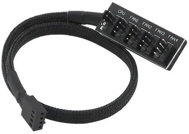 Main image of 4-Pin PWM PC Fan Hub PC 5 Way Splitter 1 to 5 Splitter 5 Way PC Case Internal Motherboard 4pin/3pin Fan Power Extension Cable