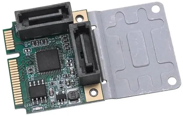 Alt view image 5 of 6 - Mini PCI-E To SATA3.0 Riser Card M.2 PCI-E 2.0 Converter B+M Key SSD Adapter Card 5/2.5 Gbps 2/4 SATA 3.0