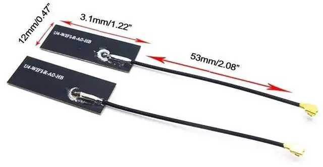 Alt view image 3 of 6 - 2pcs Mini PCI-E Wifi Internal Antenna Universal Laptop Wifi Bluetooth-com Yellow Film Antenna for Wireless Card
Be the first to review this product...