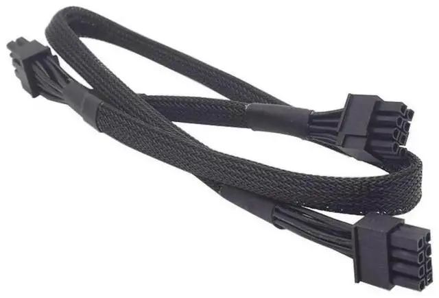 Alt view image 3 of 6 - PCIe Dual 8Pin 6+2Pin GPU Power Cable forAntec EAG 750W, 650W, 550W PRO Earthwatts Gold Semi Modular Power, Sleeved Net 60+20CM