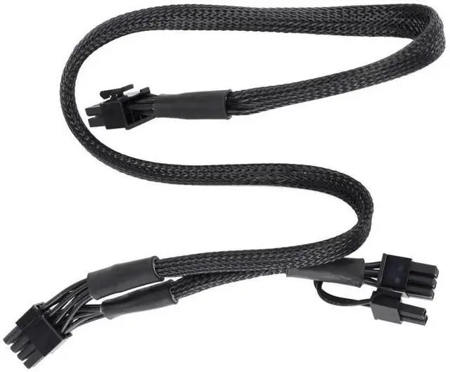 Alt view image 4 of 6 - PCIe Dual 8Pin 6+2Pin GPU Power Cable forAntec EAG 750W, 650W, 550W PRO Earthwatts Gold Semi Modular Power, Sleeved Net 60+20CM