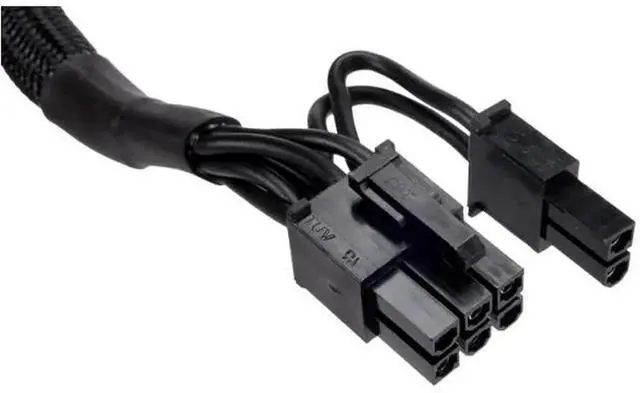 Alt view image 6 of 6 - PCIe Dual 8Pin 6+2Pin GPU Power Cable ForGigabyte P750GM 750W, P850GM 850W, P1000GM 1000W Modular Power, Sleeved Net 60+20 CM