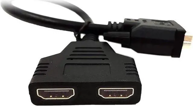 Alt view image 3 of 4 - JAENFONG DVI to HDMI Cable, Gold-Plated DVI-D(24+1) Male to Dual HDMI Female 1080p HDMI Video Adapter Splitter Cable (Only 1 output device should be active at any time)