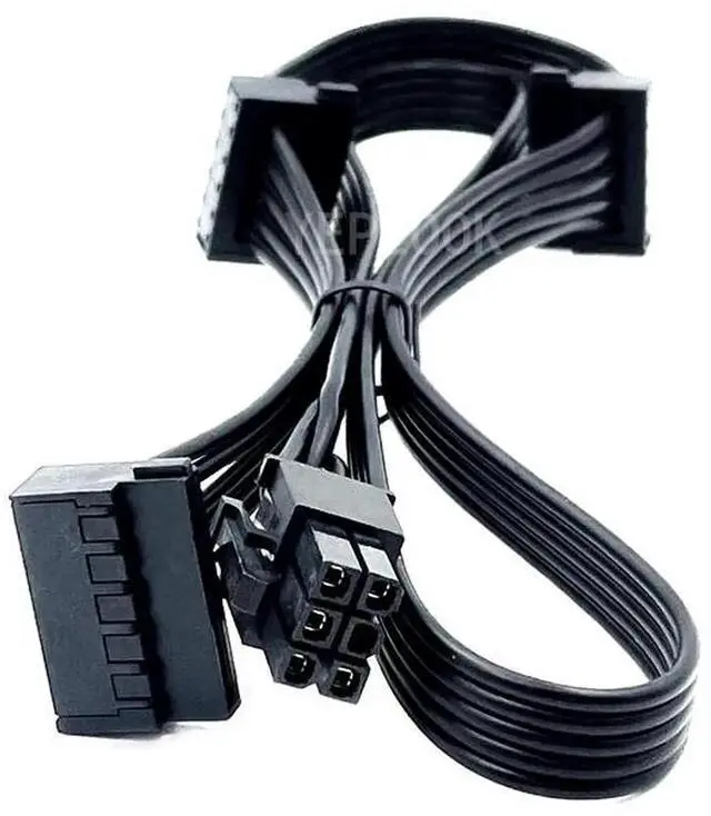 Alt view image 5 of 6 - JAENFONG 6Pin to 3 SATA Angled Power Cable, Compatible with Corsair AXi Modular Power Supplies (AX1500i, AX1200i, AX860i, AX760i), Ideal for SSD/HDD Power Connection, Durable Design for PC Builds