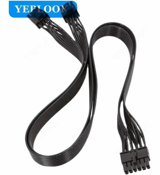 Alt view image 3 of 6 - 12Pin PCI-E to Dual 8Pin 6+2Pin GPU Power Cable ForSeasonic P-860W, P-1000W, X-1050XM, X-1250XM, X-560W, 660W, 760W Modular PSU