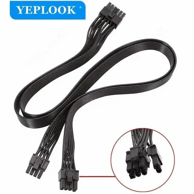 Alt view image 4 of 6 - 12Pin PCI-E to Dual 8Pin 6+2Pin GPU Power Cable ForSeasonic P-860W, P-1000W, X-1050XM, X-1250XM, X-560W, 660W, 760W Modular PSU