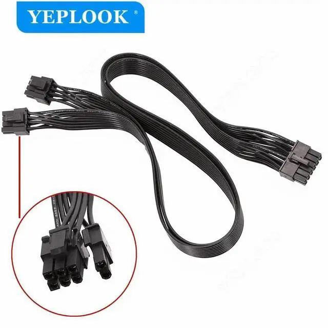Alt view image 6 of 6 - 12Pin PCI-E to Dual 8Pin 6+2Pin GPU Power Cable ForSeasonic P-860W, P-1000W, X-1050XM, X-1250XM, X-560W, 660W, 760W Modular PSU