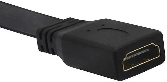 Alt view image 2 of 7 - JAENFONG  1FT Flat Slim High Speed HDMI Extension Cable A Female to 90 Degree Down Angle A Male Cord