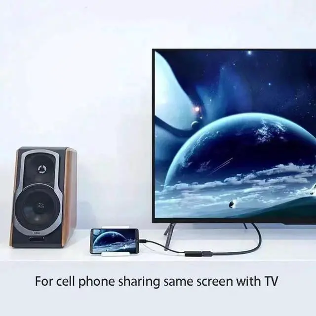 Alt view image 2 of 6 - for MHL USB 3.1 type-c to with HDMI Video Converter Male to Female Input Digital Signal Plug to HDTV 1080P Video Output Dongle
