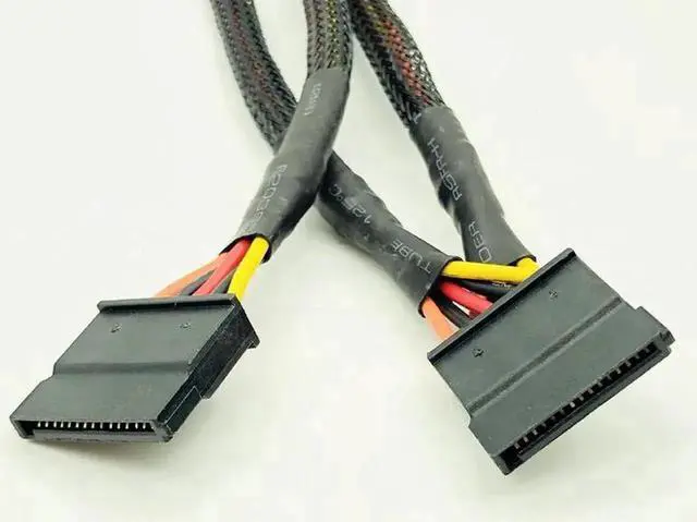 Alt view image 4 of 6 - JAENFONG Black Sleeved 5Pin to 3*SATA Modular Power Supply Cables Adapter PSU SATA Power Cable for OCZ ZT/GreatWall 88CM