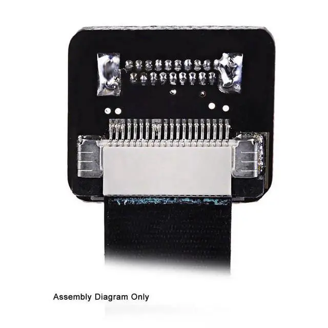 Alt view image 2 of 7 - JAENFONG  HDMI Type A Male to Male HDTV FPC Flat Cable for FPV HDTV Multicopter Aerial Photography 90 Degree Left Angled 0.2M