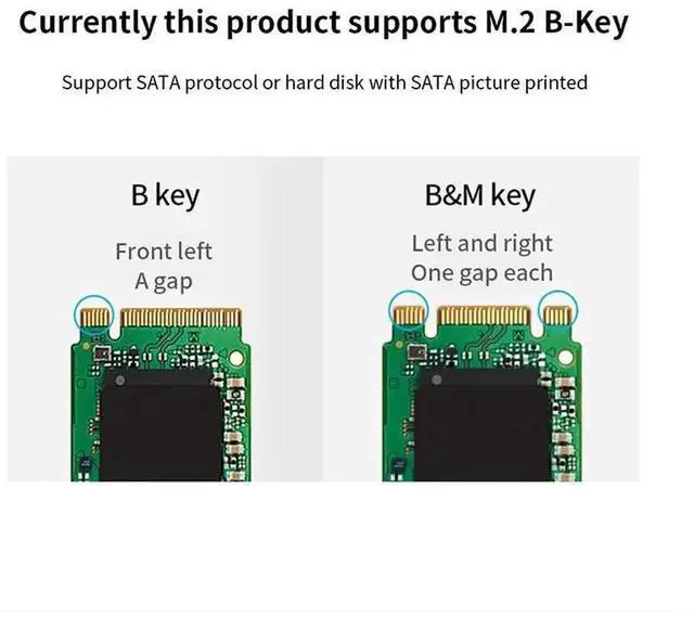 Alt view image 4 of 6 - M.2 NGFF SSD To SATA 3 3.0 Adapter Card Converter B B&M Key Protocol Solid State Disk Drive 2230 2280 2242 for PC Computer